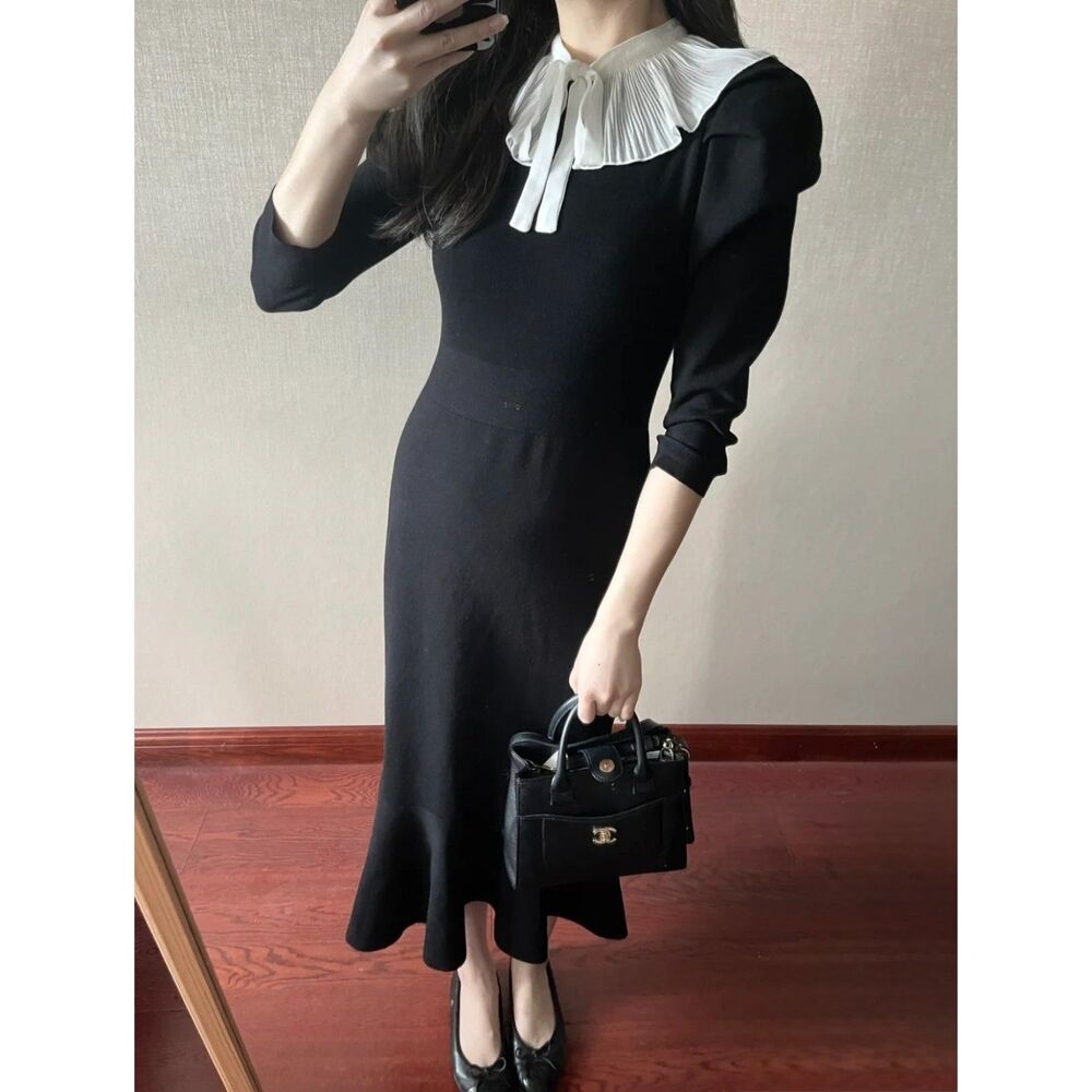 SNIDEL Pleated Knit Dress Size XS